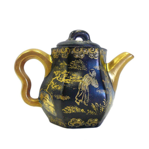 Chinese zisha teapot - gold painter