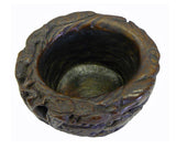 carved bamboo brush holder pot