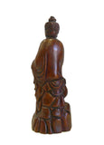 Chinese Boxwood Sitting Scholar Kwan Yin Statue cs695-2S