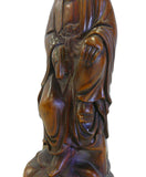 Chinese Boxwood Sitting Scholar Kwan Yin Statue cs695-2S