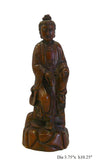 Chinese Boxwood Sitting Scholar Kwan Yin Statue cs695-2S
