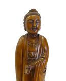 Chinese Boxwood Standing Scholar Kwan Yin Statue cs695-4S