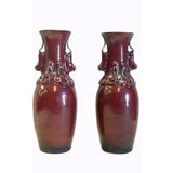 red glazed porcelain vase