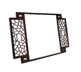 Chinese Two Brown Tone Lettuce Wall Panel Frame cs780S