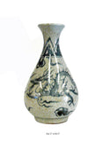 ceramic blue white vase