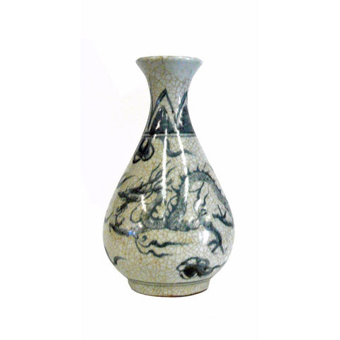 ceramic blue white vase