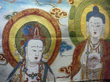 Chinese Buddha Kwan Yin Loom Tapestry Art cs902S