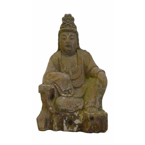 Wood Kwan Yin - Bodhisattva -  goddess of mercy - goddess of compassion