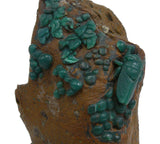 Chinese ShouShan Stone Green Cicada Display Figure 