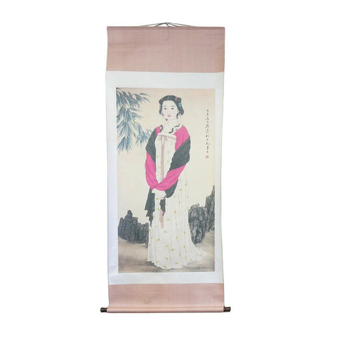 lady figure scroll painting 