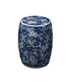 Chinese Blue & White Porcelain Round Butterflies Stool cs984-2S