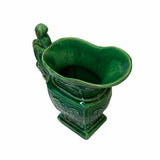 Chinese Green Color Ceramic Ancient Style Wine Cup Shape Display ws1807S