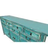 Oriental Turkish Boy Green Drawers Console Sideboard Credenza Table Cabinet cs7456S