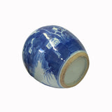 Oriental Handpaint House Tree Small Blue White Porcelain Ginger Jar ws2315S