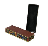 Chinese Mix Color Red Resin Lacquer Dragons Box Display Art ws2552S