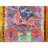 Tibetan Print Fabric Trim Protector Deity Art Wall Scroll Thangka ws2167S
