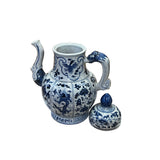 Chinese Blue White Porcelain Dragon Teapot Shape Vase Display ws2876S