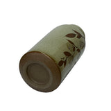 Handmade Ceramic Beige Gray Flower Graphic Jar Vase ws2958S
