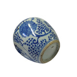 Oriental Handpaint Flower Vase Small Blue White Porcelain Ginger Jar ws2332S