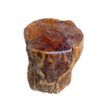 Raw Wood Rough Grain Finish Irregular Shape Short Stool Table cs7540S