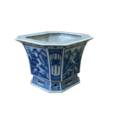 Chinese Blue White Oriental Scenery Porcelain Square Pot Planter ws2517S