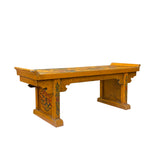 Chinese Distressed Yellow People Graphic Rectangular Stand Display ws1918S