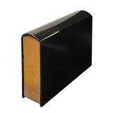 Black Lacquer Golden Side Book Shape Storage Box Accent ws2627S