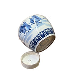 Chinese Hand-paint 8 Immortal Blue White Porcelain Ginger Jar ws2823S