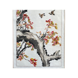 Chinese Color Ink Autumn Burn Brown Leaves Scroll Painting Wall Art ws2238S