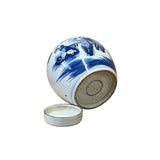 Chinese Hand-paint Kid Kirin Blue White Porcelain Ginger Jar ws2817S