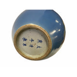 Oriental Midnight Blue Glaze Porcelain Plain Long Neck Vase ws1835S