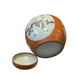 Oriental Orange Base Kids Graphic Porcelain Round Jar ws2605S