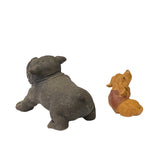 Set of 2 Small Ceramic Animal Figure Display Art ws2343S