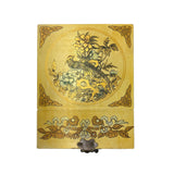 Small Chinese Oriental Yellow Flower Birds Mirror Jewelry Box ws2821AS