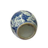 Oriental Handpaint Mythical Small Blue White Porcelain Ginger Jar ws2329S