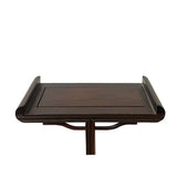 Dark Brown Wood Step Shape Table Top Curio Display Easel Stand ws2907S