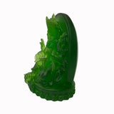 Liuli Glass Crystal Pate-de-verre Green Tara Bodhisattva Statue ws2094S
