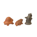 Set of 3 Small Ceramic Animal Figure Display Art ws2342S