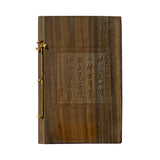 Chinese Buddha Altar Sutra Engravement Mini Booklet Wood Art ws2642S