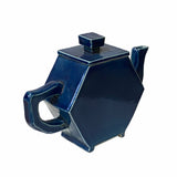 Navy Blue Porcelain Hexagon Shape Teapot Shape Display ws2359S
