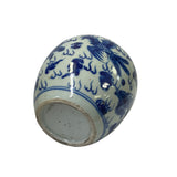 Oriental Handpaint Birds Small Blue White Porcelain Ginger Jar ws2308S