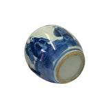 Oriental Handpaint People Small Blue White Porcelain Ginger Jar ws2330S