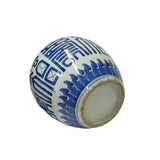 Oriental Handpaint Fok Shou Small Blue White Porcelain Ginger Jar ws2317S
