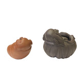 Two Oriental Small Ceramic Animal Figures Display Art Puppy & Piggy ws2380S
