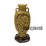 5.25" Oriental Fok Character Brown Wood Round Table Top Stand Riser ws2869DS