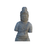 Chinese Stone Standing On Base Kwan Yin Tara Bodhisattva Statue cs7222S