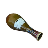 Modern Handmade Bottle Shape Olive Brown Ancient Phoenix Accent Vase ws2773S