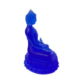 Crystal Glass Pate-de-Verre Blue Gautama Amitabha Shakyamuni Statue ws2118S