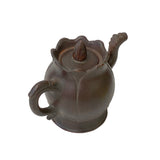 Chinese Brown Yixing Zisha Clay Teapot w Dragon Head Accent ws2589S