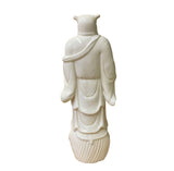 Chinese Off-white Porcelain Fat Old Man Dressing Figure ws2587S